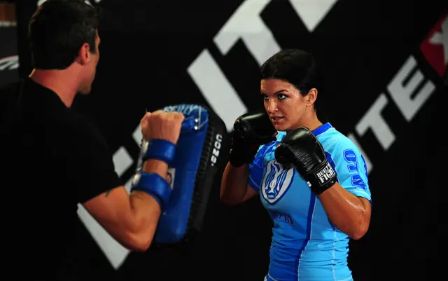 Gina Carano sparring in 2009