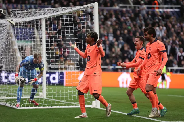 Lamine Yamal celebrating