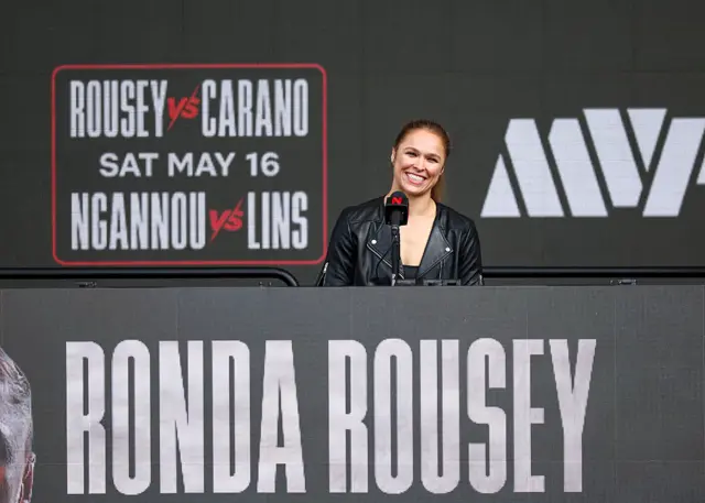 Ronda Rousey at a news conference