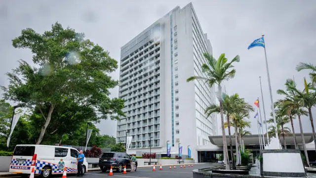 The hotel in Gold Coast where the Iranian team were staying
