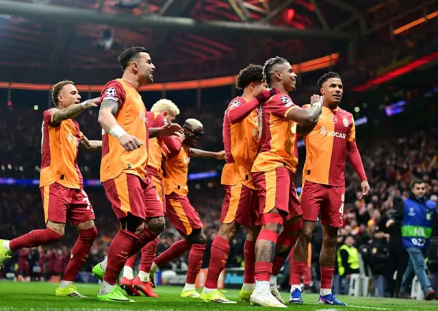 Galatasaray celebrating
