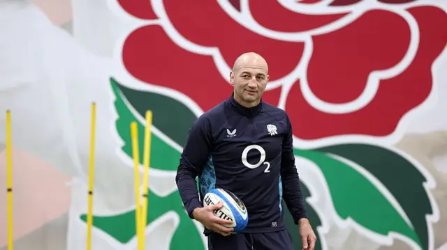 Steve Borthwick at England's Pennyhill Park training base