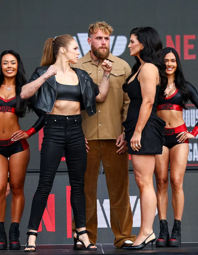 Ronda Rousey faces off with Gina Carano