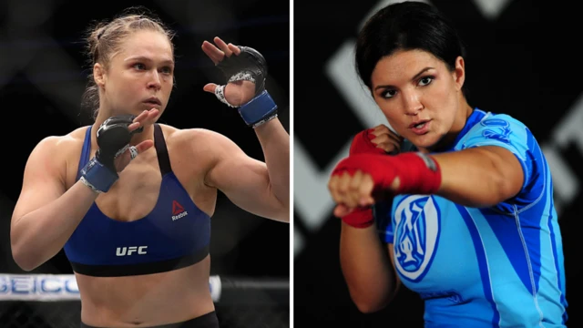 Ronda Rousey and Gina Carano split picture