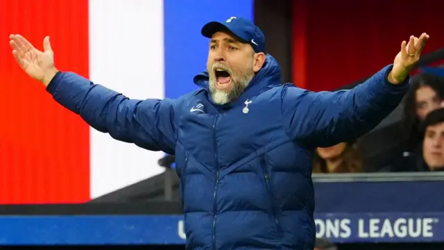 Igor Tudor shouting with arms spread in disbelief