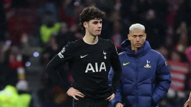 Tottenham Hotspur's English midfielder #14 Archie Gray (