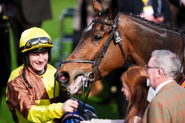 Paul Townend with King Rasko Grey after winning