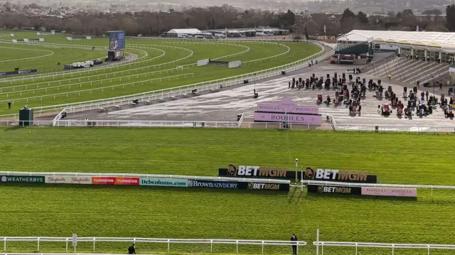 View of the Cheltenham finish line