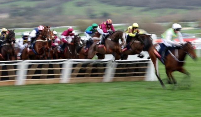 General view during the 13:20 Turners Novices' Hurdle