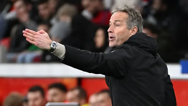 Bayer Leverkusen's Danish head coach Kasper Hjulmand