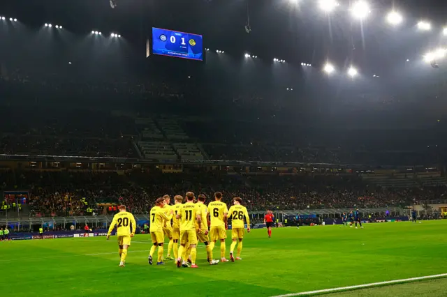 Bodo/Glimt celebrate against Inter Milan