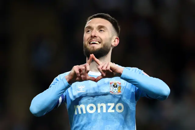Matt Grimes of Coventry City celebrates