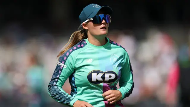 Ryana Macdonald-Gay of Oval Invincibles looks on