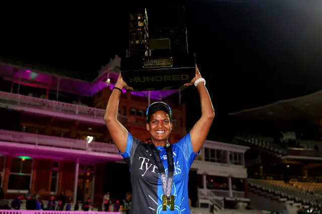 Deepti Sharma of London Spirit celebrates
