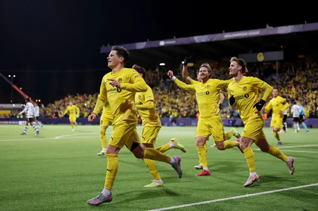 Bodo/Glimt celebrate scoring