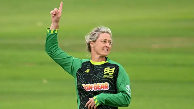 Sophie Devine of Southern Brave celebrates