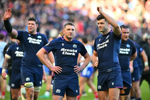 Finn Russell celebrates