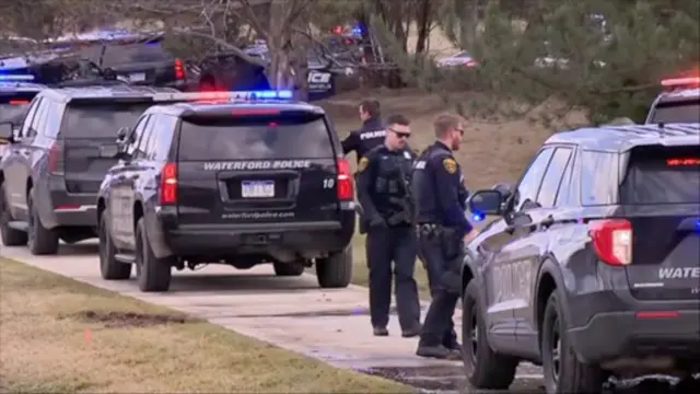 Police officers at the scene