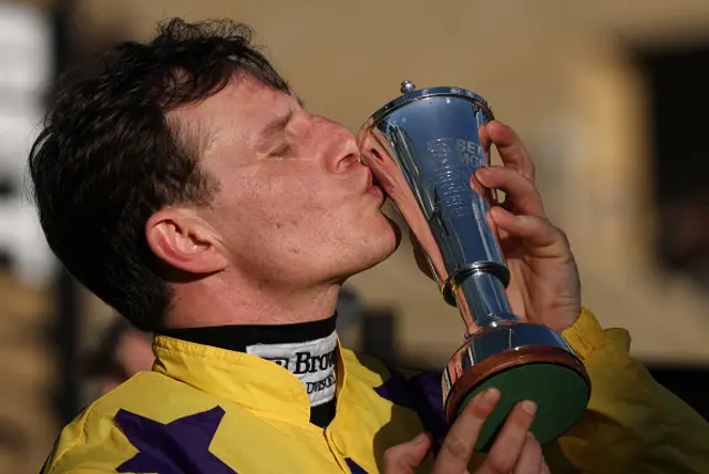 Paul Townend kisses the BetMGM Queen Mother Champion