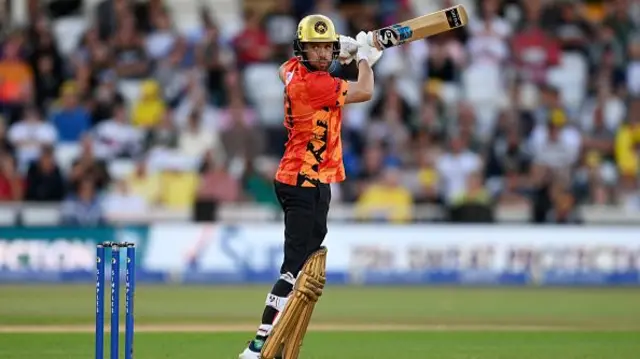 Joe Clarke of Birmingham Phoenix bats