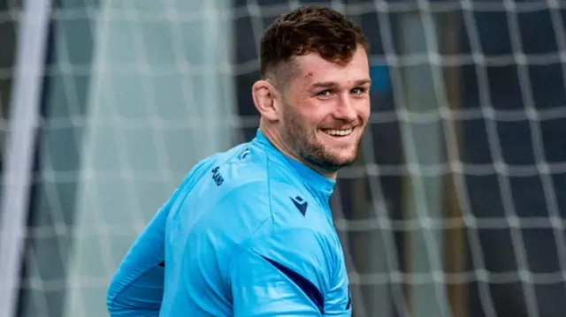Magnus Bradbury during a Scotland Rugby training session at the Oriam, on March 02, 2026, in Edinburgh Scotland.