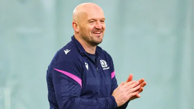 Scotland Head Coach Gregor Townsend during a Scotland Rugby training session at Oriam, on March 09, 2026, in Edinburgh, Scotland.