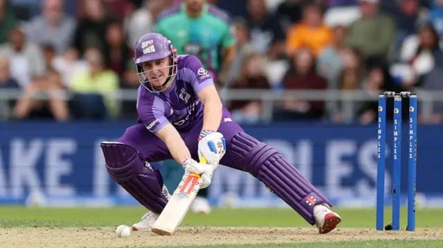 Harry Brook of Northern Superchargers bats during the The Hundred match
