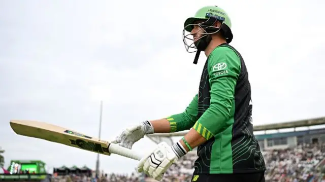 James Vince of Southern Brave walks out to bat