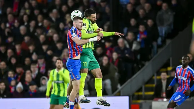 Adam Wharton of Crystal Palace and Riad Bajic