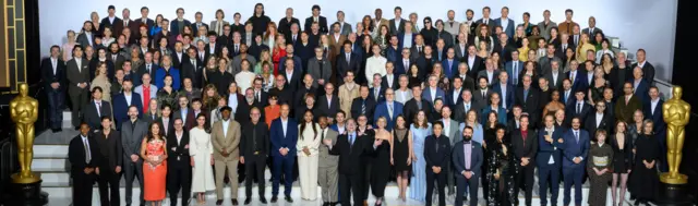 The 2026 Oscars photo, featuring all of this year's nominees standing together