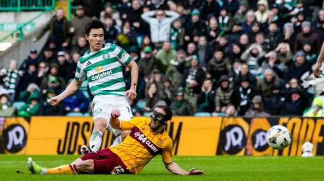 Yang scores for Celtic against Motherwell
