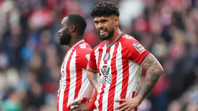 Omar Alderete of Sunderland looks dejected
