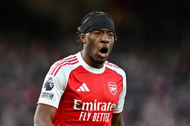 Noni Madueke of Arsenal looks on