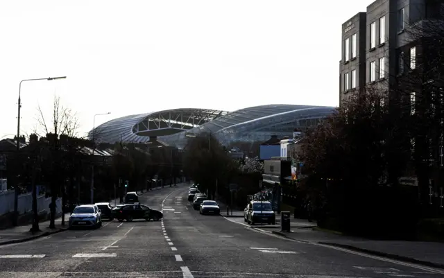 A view of Aviva Stadium