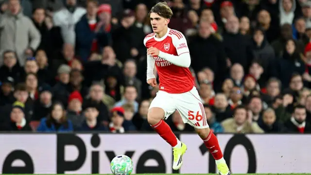 Max Dowman in action for Arsenal