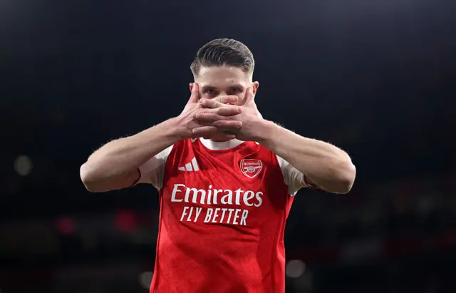 Viktor Gyökeres celebrating his goal