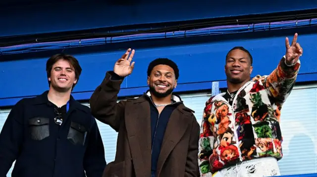 NFL players in attendance at Stamford Bridge