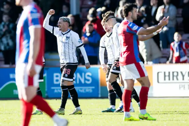 Callumn Morrison celebrates scoring for Dunfermline