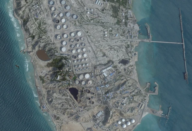 Aerial footage of Kharg Island