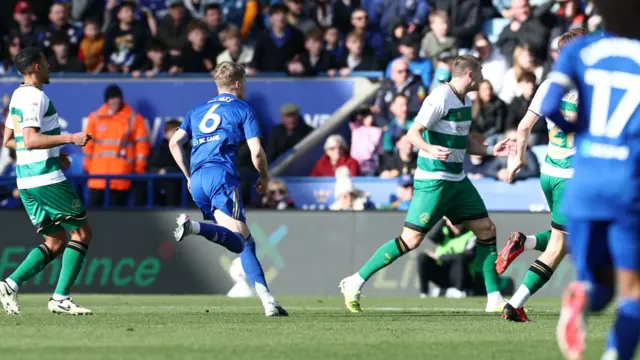 Jordan James scores for Leicester against QPR