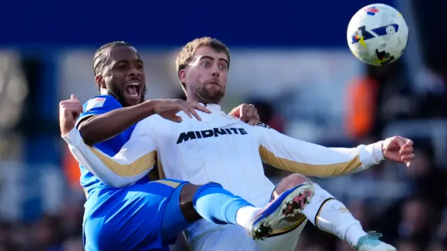 Patrick Bamford keeps his eyes on the ball against Birmingham
