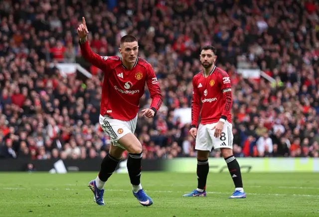 Benjamin Sesko of Manchester United celebrates