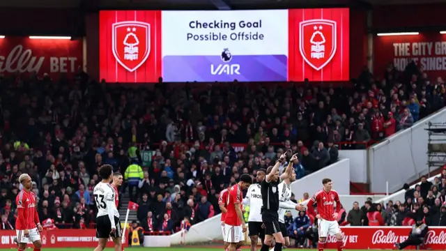 Nottingham Forest have their goal ruled out by VAR