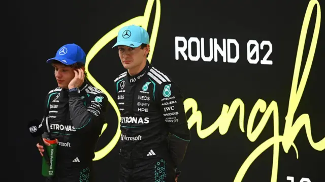 Kimi Antonelli and George Russell