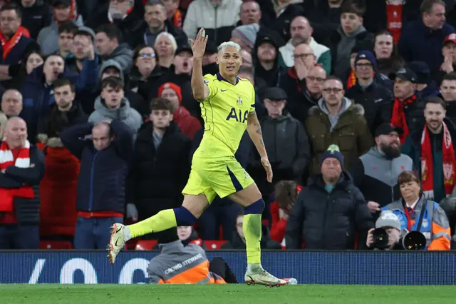 Tottenham's Richarlison celebrates his goal