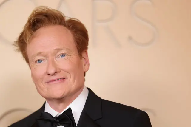 A close photo of Conan O'Brien
