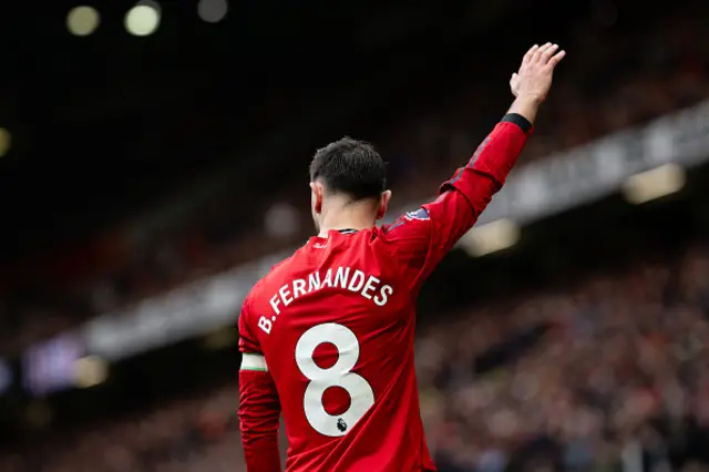 Bruno Fernandes of Manchester United in action