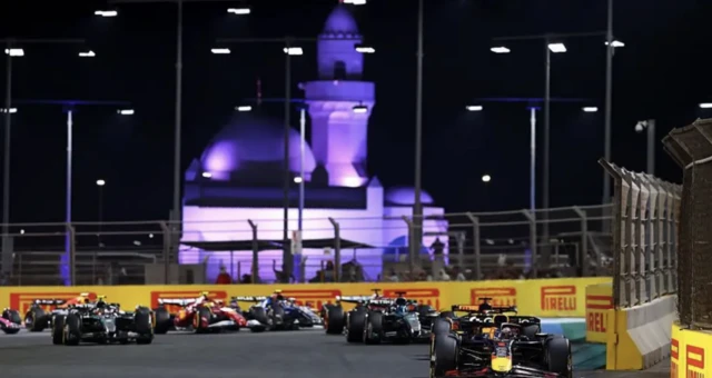 Cars on track