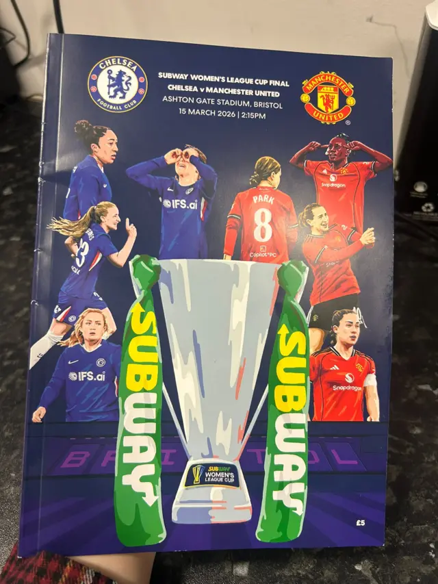 Women's League Cup programme cover