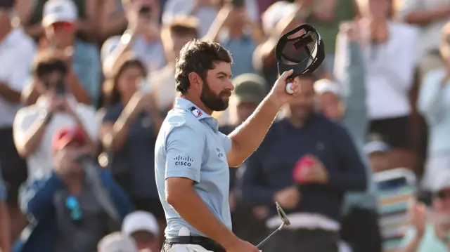 Cam Young celebrates